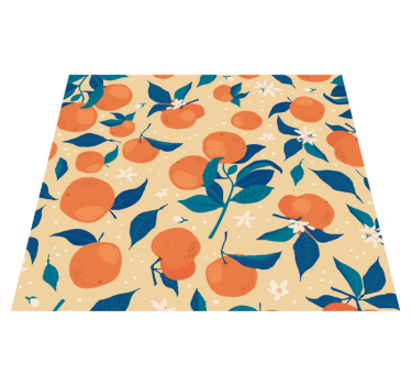 Kitchen vinyl carpet with oranges fruit pattern - TenStickers