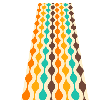 Geometric retro mid century 70s kitchen vinyl carpet - TenStickers
