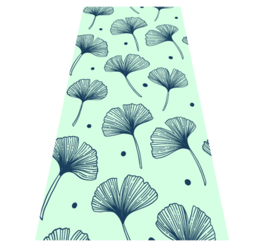 Kitchen vinyl carpet in floral blue design - TenStickers