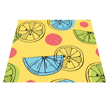 Citrus fruits kitchen vinyl carpet - TenStickers