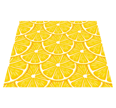 Kitchen vinyl carpet with orange design - TenStickers