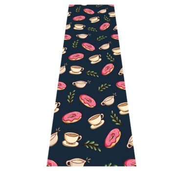 Kitchen vinyl carpet with desserts and coffee design - TenStickers