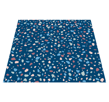 Kitchen vinyl carpet dark blue terrazzo - TenStickers