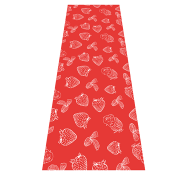 Kitchen vinyl carpet seamless strawberry doodle pattern - TenStickers