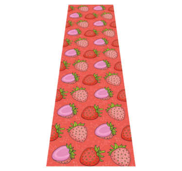 Kitchen vinyl carpet seamless red and pink strawberries - TenStickers