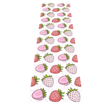 Kitchen vinyl carpet seamless pink and red strawberries - TenStickers