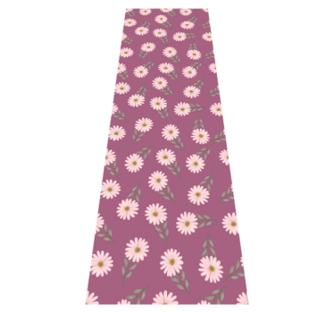 Kitchen vinyl carpet little pink daisies design - TenStickers
