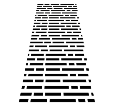Kitchen vinyl carpet in nordic black and white rectangles - TenStickers