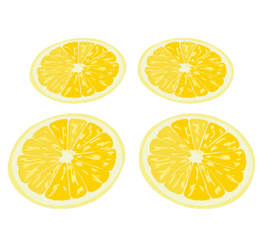 Kitchen vinyl carpet sliced lemons sticker pack - TenStickers