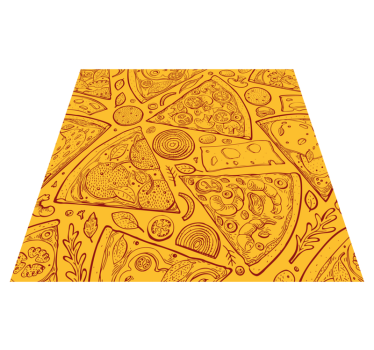Kitchen vinyl carpet with italian food icons - TenStickers