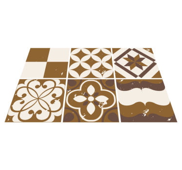 Kitchen vinyl carpet in brown cement design - TenStickers