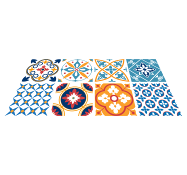 Kitchen vinyl carpet sevrinia cement tiles - TenStickers
