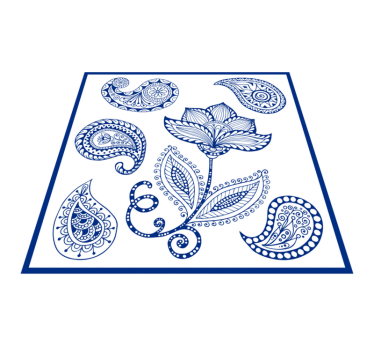 Paisley and flowers kitchen vinyl carpet - TenStickers