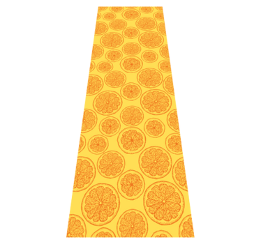 Kitchen vinyl carpet with orange hand-drawn design - TenStickers