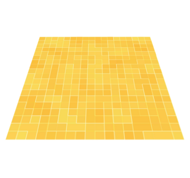 Kitchen vinyl carpet in yellow gold mosaic - TenStickers