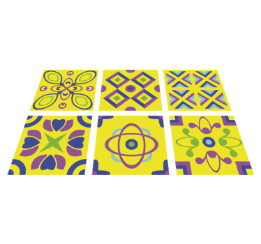 Kitchen vinyl carpet psychedelic patterns - TenStickers