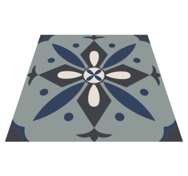 Kitchen vinyl carpet in hydraulic color tile - TenStickers