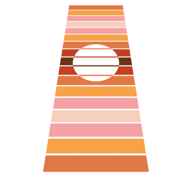 Kitchen vinyl carpet 70's sun refrigerator design - TenStickers