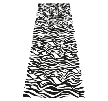 Kitchen vinyl carpet zebra fridge background - TenStickers