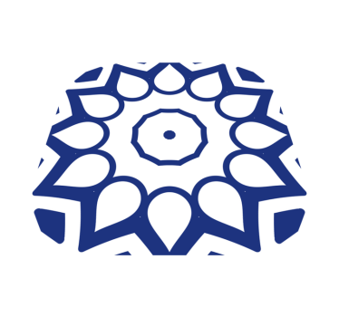 Kitchen vinyl carpet with delft blue mandala flowers - TenStickers