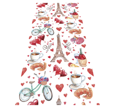 Kitchen vinyl carpet parisian delight - TenStickers