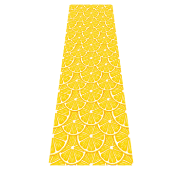 Kitchen vinyl carpet with orange pattern design - TenStickers