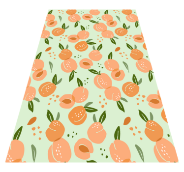 Kitchen vinyl carpet with peaches on green background - TenStickers