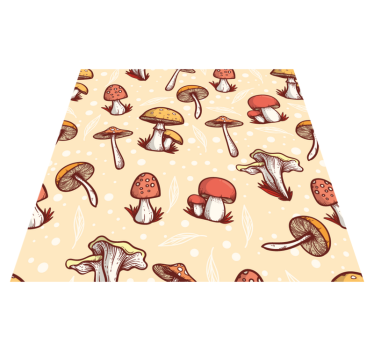 Kitchen vinyl carpet with original mushroom design - TenStickers