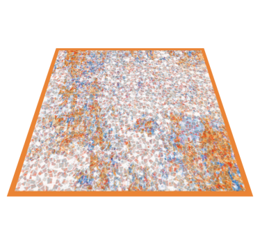 Kitchen vinyl carpet in porcelain gray mosaic texture - TenStickers