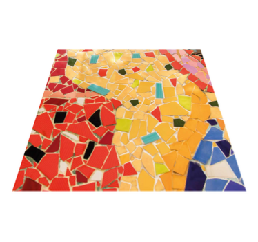 Kitchen vinyl carpet in detailed colored mosaic - TenStickers