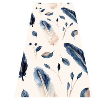Flying leaves and feathers kitchen vinyl carpet - TenStickers