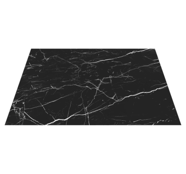 Kitchen vinyl carpet black marble - TenStickers
