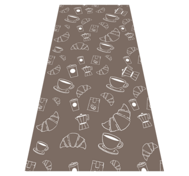 Croissant café owner kitchen vinyl carpet - TenStickers