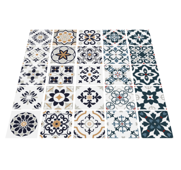 Kitchen vinyl carpet vintage tile stickers - TenStickers