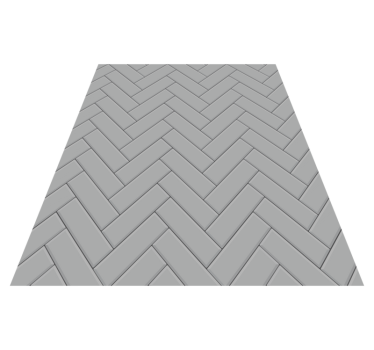 Kitchen vinyl carpet herringbone grey tiles - TenStickers