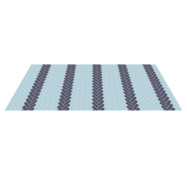 Kitchen vinyl carpet herringbone backsplash - TenStickers
