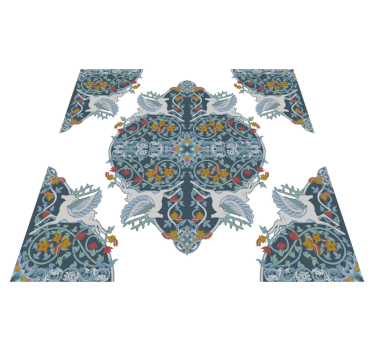 Kitchen vinyl carpet floral vintage tile design - TenStickers