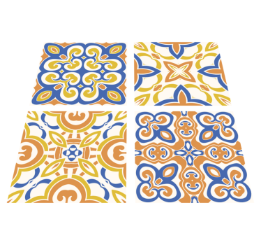 Kitchen vinyl carpet sicilian tiles - TenStickers
