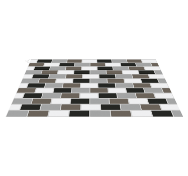 Kitchen vinyl carpet gray tile border - TenStickers