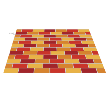 Kitchen vinyl carpet in warm toned bricks - TenStickers