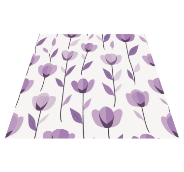 Kitchen vinyl carpet with floral print design - TenStickers