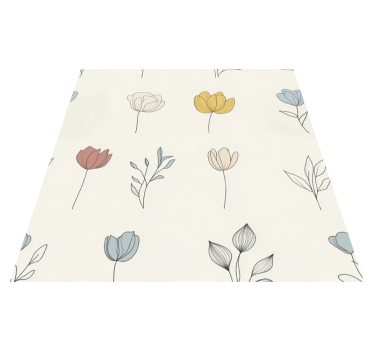 Kitchen vinyl carpet set with flower design - TenStickers
