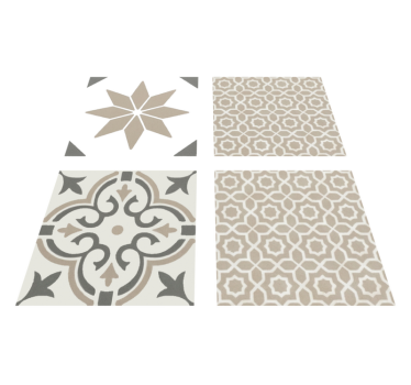 Kitchen vinyl carpet sandstone moroccan mosaic - TenStickers