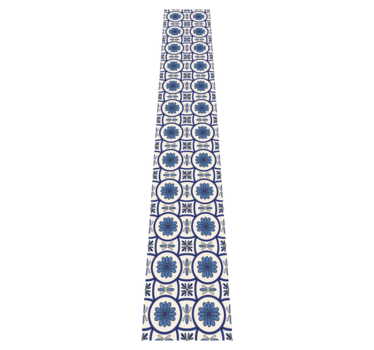 Kitchen vinyl carpet blue flower portuguese tile - TenStickers
