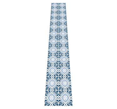 Kitchen vinyl carpet typical blue portuguese tile - TenStickers
