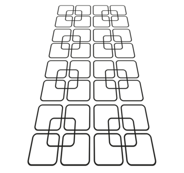 Kitchen vinyl carpet black squares urban design - TenStickers