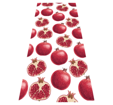 Kitchen vinyl carpet with colorful pomegranates design - TenStickers