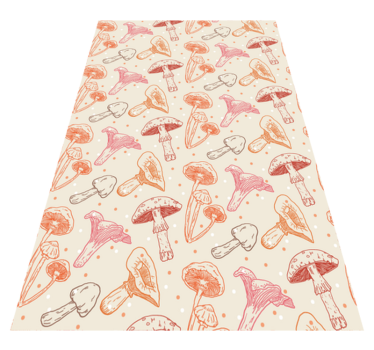Kitchen vinyl carpet set of watercolor mushrooms - TenStickers