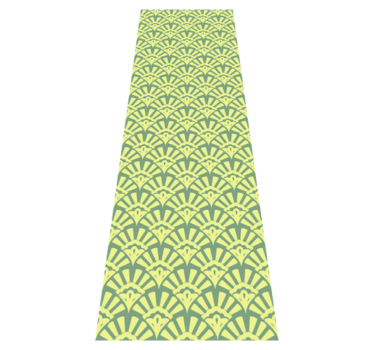 Lemon color 70s pattern kitchen vinyl carpet - TenStickers