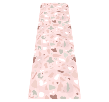 Kitchen vinyl carpet in pink terrazzo shades - TenStickers
